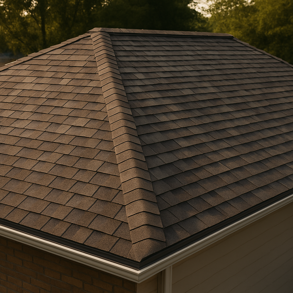 A new architectural asphalt shingle roof